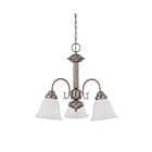 Chandelier Nuvo Lighting 60-3241 3-Lumières Série Ballerina Nickel Brossé