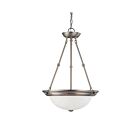 Luminaire Suspendu Nuvo Lighting 60-3247 3-Lumières Nickel Brossé