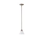 Mini Suspendu Nuvo Lighting 60-3257 1-Lumière Série Empire Nickel Brossé