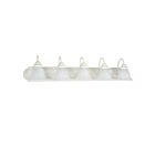 Vanité Nuvo 60-335 5-Lumières Ballerina Blanc Texturé