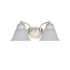 Vanité Nuvo 60-353 2-Lumières Empire Blanc Texturé