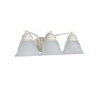 Vanité Nuvo 60-354 3-Lumières Empire Blanc Texturé