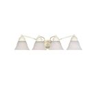 Vanité Nuvo 60-355 4-Lumières Empire Blanc Texturé
