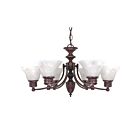 Chandelier Nuvo Lighting 60-358 6-Lumières Série Empire Bronze Antique