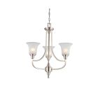Chandelier Nuvo Lighting 60-4145 3-Lumières Série Surrey Nickel Brossé