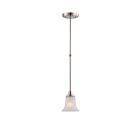 Mini Suspendu Nuvo Lighting 60-4148 1-Lumière Série Surrey Nickel Brossé