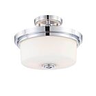 Plafonnier Nuvo Lighting 60-4593 2-Lumières Série Soho Chrome Poli