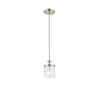 Mini Suspendu Nuvo Lighting 60-4648 1-Lumière Série Decker Nickel Brossé