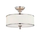 Plafonnier Nuvo Lighting 60-4737 3-Lumières Série Candice Nickel Brossé
