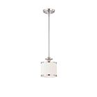 Mini Suspendu Nuvo Lighting 60-4738 1-Lumière Série Candice Nickel Brossé