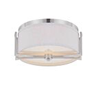 Plafonnier Nuvo Lighting 60-4761 2-Lumières Série Gemini Nickel Brossé
