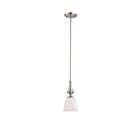Mini Suspendu Nuvo Lighting 60-5037 1-Lumière Série Patton Nickel Brossé