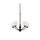 Chandelier Nuvo Lighting 60-5135 5-Lumières Série Patton Bronze Prairie