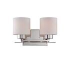 Vanité Nuvo 60-5202 2-Lumières Parallel Nickel Poli