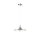 Luminaire Suspendu Nuvo Lighting 60-5406 1-Lumière Série Vintage Nickel Poli