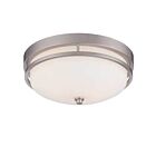 Plafonnier Nuvo Lighting 60-5486 2-Lumières Série Neval Nickel Brossé