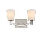 Vanité Nuvo 60-5822 2-Lumières Laguna Nickel Brossé