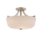 Plafonnier Nuvo Lighting 60-5826 2-Lumières Série Laguna Nickel Brossé