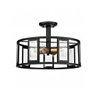 Plafonnier semi encastré Nuvo Lighting 60-6413 Payne 4-lumières 240w bronze de minuit