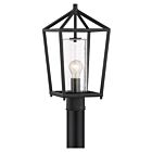 Lanterne de poteau extérieure Nuvo Lighting hopewell 60-6595 1-lumière 60W noir mat
