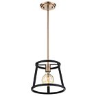 Suspendu mini tige Nuvo Lighting chassis 60-6641 1-lumière 60W cuivre brossé
