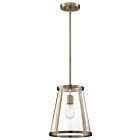 Suspendu à tige Nuvo Lighting bruge 60-6697 1-lumière 100W laiton bruni