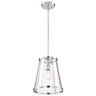 Suspendu à tige Nuvo Lighting bruge 60-6698 1-lumière 100W nickel poli