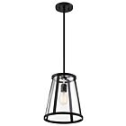 Suspendu à tige Nuvo Lighting bruge 60-6699 1-lumière 100W noir mat
