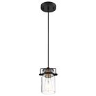 Suspendu mini tige Nuvo Lighting antebellum 60-6733 1-lumière 60W noir