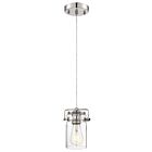 Mini suspendu à cordon Nuvo Lighting antebellum 60-6734 1-lumière 60W nickel poli