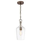 Suspendu à chaîne Nuvo Lighting hartley 60-6748 1-lumière 100W cuivre antique
