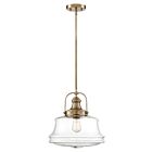 Suspendu à tige Nuvo Lighting basel 60-6757 1-lumière 100W laiton bruni