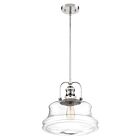 Suspendu à tige Nuvo Lighting basel 60-6758 1-lumière 100W nickel poli