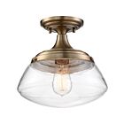 Plafonnier semi encastré Nuvo Lighting kew 60-6797 1-lumière 60W laiton bruni