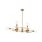 Suspendu à tige pour ilot Nuvo Lighting delphi 60-6872 8-lumières 480W or vieilli
