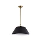 Grand suspendu Nuvo Lighting Dover 60-7414 180W 3 lumières noir avec laiton vintage