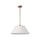 Grand suspendu Nuvo Lighting Dover 60-7415 180W 3 lumières blanc avec laiton vintage