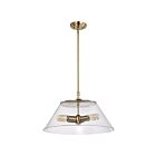 Suspendu à tige Nuvo Lighting 60-7416 180W 3 lumières laiton vintage