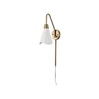 Applique murale Nuvo Lighting Tango 60-7467 60W 1 lumière noir mat avec laiton bruni