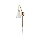 Applique murale Nuvo Lighting Tango 60-7468 60W 1 lumière blanc mat avec laiton bruni