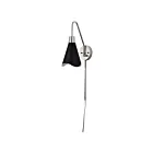 Applique murale Nuvo Lighting Tango 60-7469 60W 1 lumière noir mat avec nickel poli