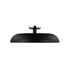 Grand plafonnier semi-encastré Nuvo Lighting Colony 60-7498 60W 1 lumière noir mat avec nickel poli