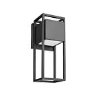 Lanterne murale LED de taille moyenne Nuvo Lighting Supreme 62-1654 18W noir mat