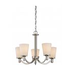 Chandelier Nuvo Lighting 60-5825 5-Lumière Série Laguna Nickel Bross