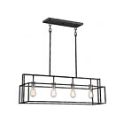 Luminaire Suspendus Nuvo Lighting 60-5859 4-Lumière Série Lake Noir de fer