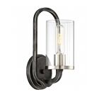 Luminaire de Vanit Nuvo Lighting 60-6121 1-Lumière Série Sherwood Noir de fer