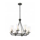 Chandelier Nuvo Lighting 60-6128 8-Lumière Série Sherwood Noir de fer