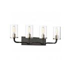 Luminaire de Vanit Nuvo Lighting 60-6129 4-Lumière Série Sherwood Noir de fer