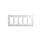 Plaque décorative pour cinq dispositifs Ortech 8525 blanc