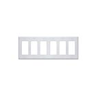 Plaque décorative pour six dispositifs Ortech 8526 blanc
